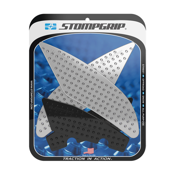 Stompgrip Vulcano traction pads for Yamaha YZF-R6 RJ27 in transparent, black and hybrid
