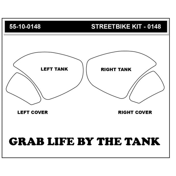 Stompgrip Vulcano traction pads for Ducati Panigale V4 in transparent and black