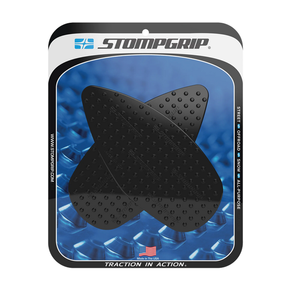 Stompgrip Vulcano Traction Pads for Aprilia RS 660 2020-2026 in black and transparent
