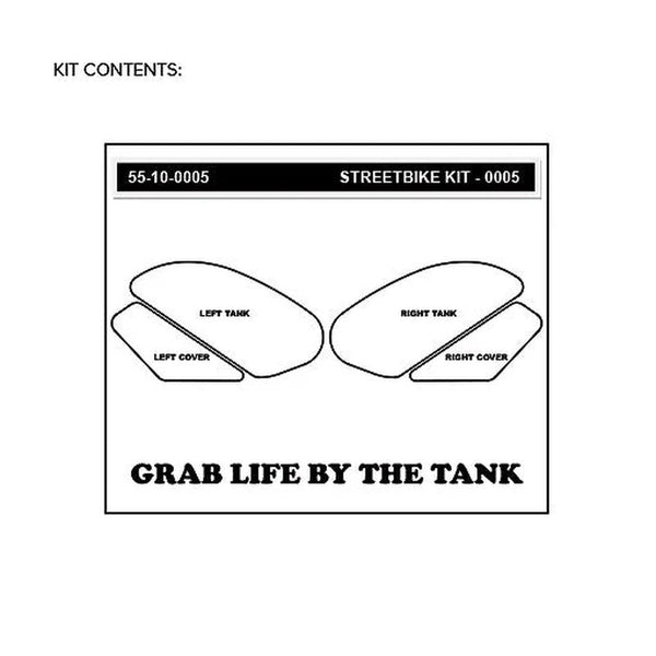 Stompgrip Icon Traction Pads Yamaha YZF-R6 RJ11 2006-2007 black transparent