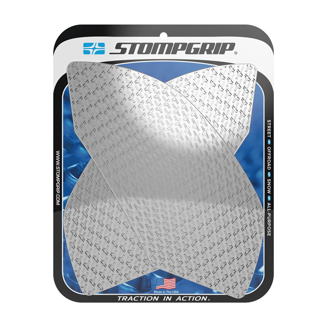 Stompgrip Icon Traction Pads for Aprilia RSV4 2009–2020 in transparent and black