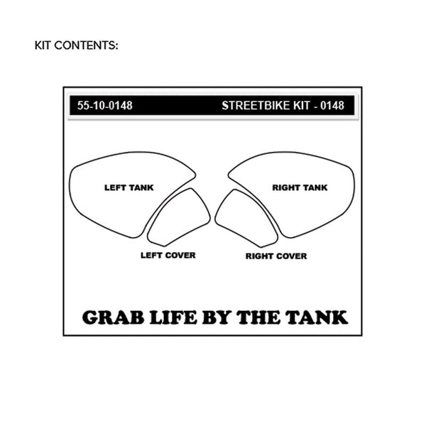 Stompgrip Icon Traction Pads for Ducati Panigale V4/S/R 2018-2021, transparent and black options