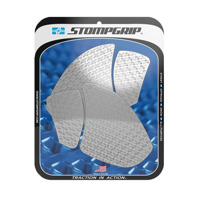 Stompgrip Icon Traction Pads for Ducati Panigale V4/S/R 2018-2021, transparent and black options