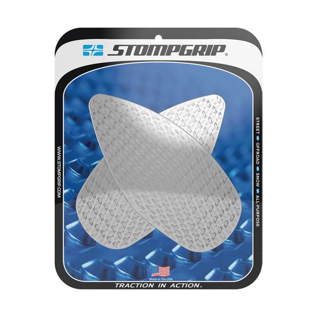 Stompgrip Icon Traction Pads for Aprilia RS 660 2020-2026 in black and transparent
