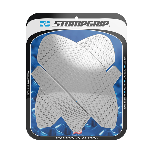 Stompgrip Icon Traction Pads for Yamaha YZF-R7 2021-2026, transparent finish