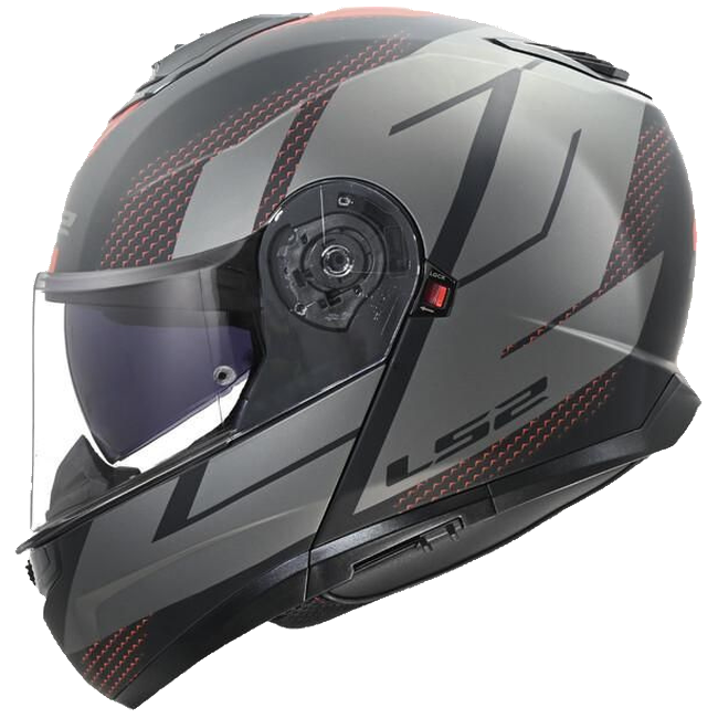 LS2 FF908 Strobe II Code Matt Black Grey – Flip-Up Commuter Helmet ECE 22.06 P/J
