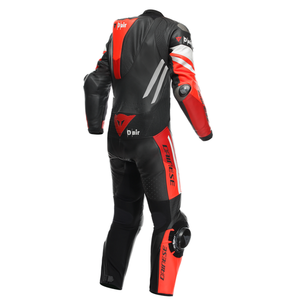 Dainese Misano 3 Perf. D-AIR® men's one-piece leather race suit in red