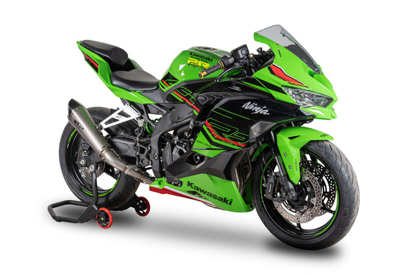 Spark Exhaust Konix EVO stainless steel full exhaust system with titanium silencer and carbon end cap for Kawasaki ZX-4RR