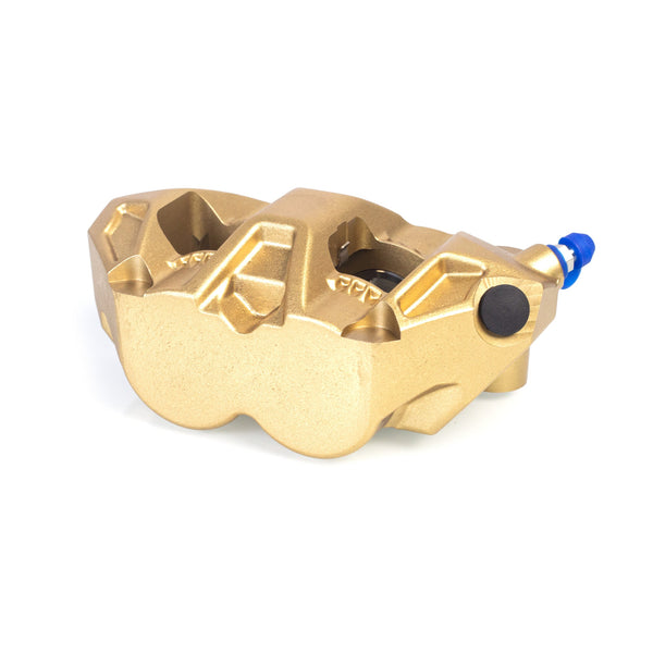 Talos C52 cast monoblock P4 32/32 front left brake caliper 100mm gold anodised C52.100.GD.L