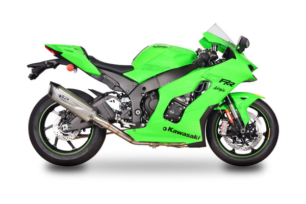Spark Exhaust Force EVO titanium slip-on silencer with carbon end cap for Kawasaki ZX-10 R/RR 2021-2026