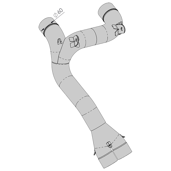 Spark Exhaust link pipe Ducati V4 SGDU8839*01
