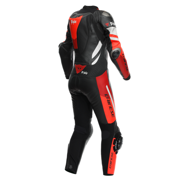 Dainese Misano 3 Lady D-AIR perforated one-piece leather race suit in red