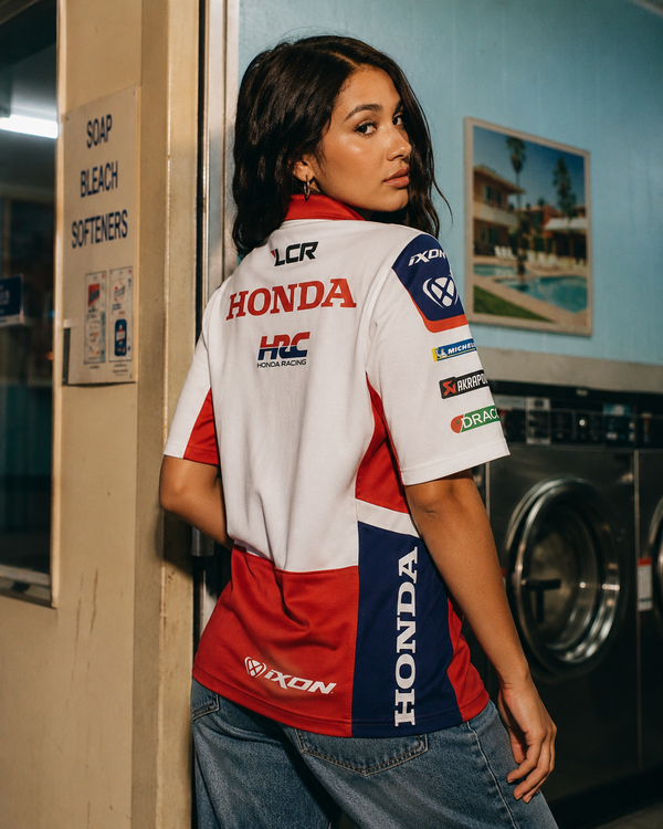 IXON LCR Honda Racing Team 2026 replica polo shirt men's white red blue PO1 LCRP 26