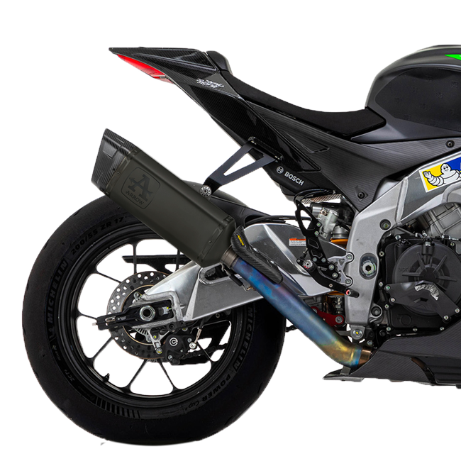 Arrow Pista slip-on silencer 71001PTN Titanium Dark with carbon end cap for Aprilia RSV4 1100 Factory