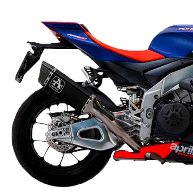 Arrow Pista slip-on silencer Dark titanium carbon end cap Aprilia RSV4 1100 Factory 71004PTN
