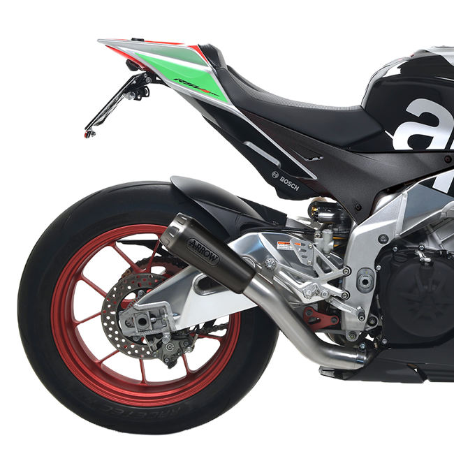 Arrow Pro-Race slip-on silencer stainless steel dark finish Aprilia RSV4 2017-2018 71214PRN