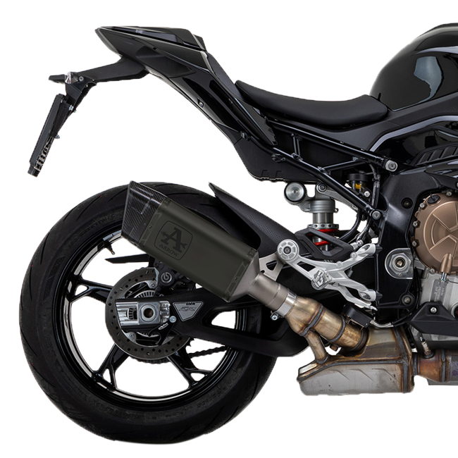 Arrow Pista 71506PTN slip-on silencer in Titanium Dark with carbon end cap for BMW S1000RR K67