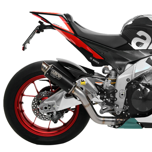 Arrow GP2 Dark stainless steel slip-on silencer 71542GPI for Aprilia RSV4 RR RF 2017-2018