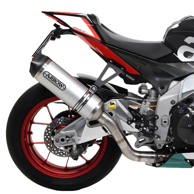 Arrow Race-Tech 71744AK aluminium slip-on silencer with carbon end-cap for Aprilia RSV4 RR RF 2015-2016