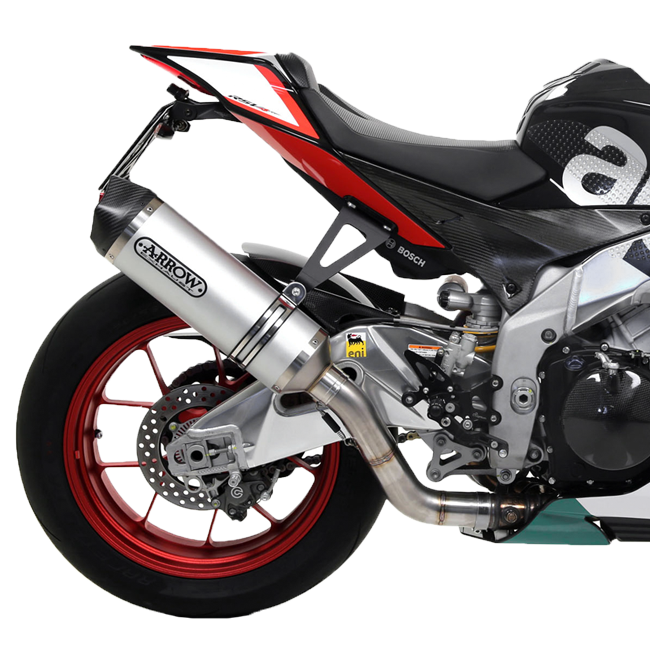 Arrow Race-Tech 71744AK aluminium slip-on silencer with carbon end-cap for Aprilia RSV4 2017-2018