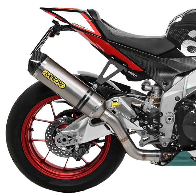 Arrow Race-Tech 71744PK titanium slip-on silencer with carbon end-cap for Aprilia RSV4 2015-2016