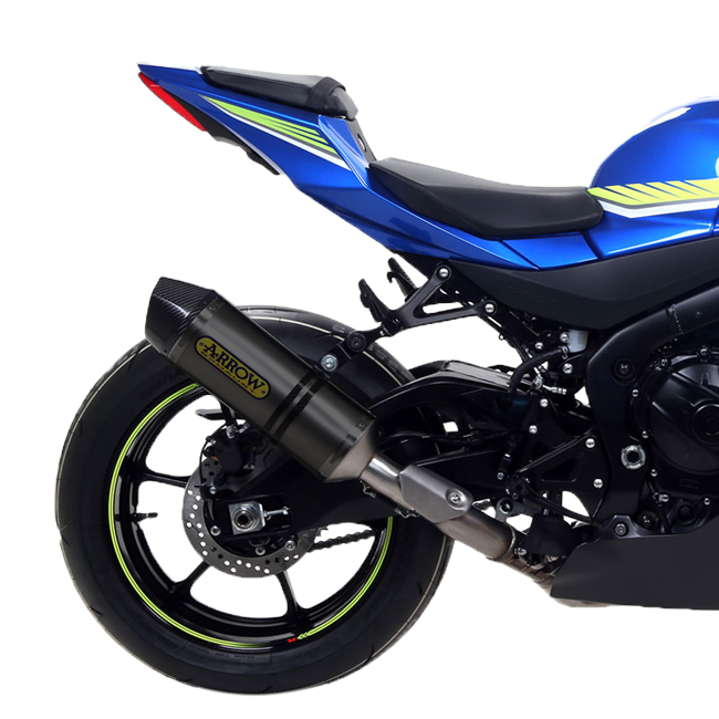 Arrow Race-Tech Aluminium Dark slip-on silencer for Suzuki GSX-R 1000 2017-2023 – 71855AKN