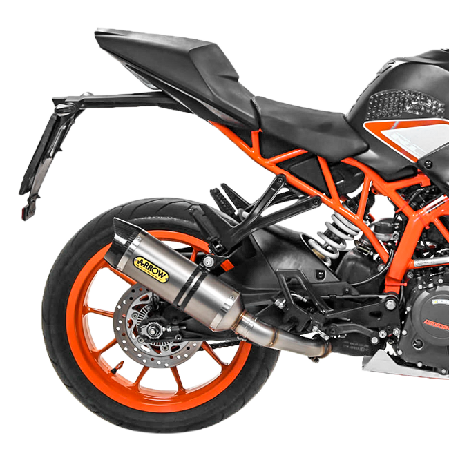 Arrow Thunder Titanium slip-on silencer with carbon end cap for KTM RC 390 2017-2020