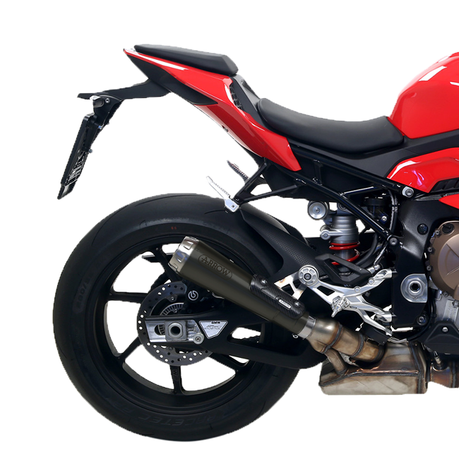 Arrow Pro-Race slip-on silencer dark stainless steel fitted to BMW M1000RR K66 — 71903PRN