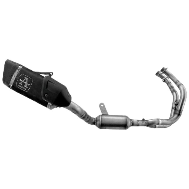 Arrow Pista full exhaust system dark stainless steel titanium silencer Yamaha YZF-R7