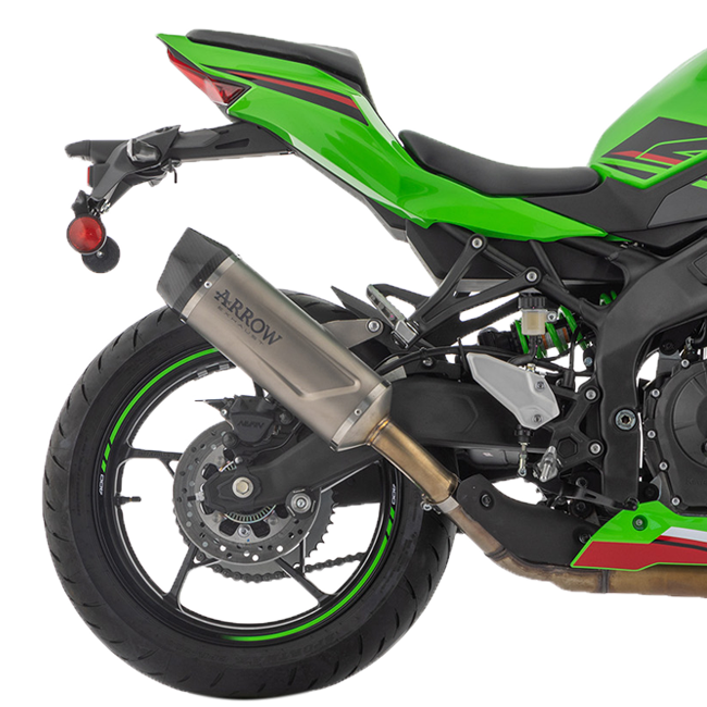 Arrow Indy Race 71963PK titanium slip-on silencer with carbon end cap for Kawasaki ZX-4RR