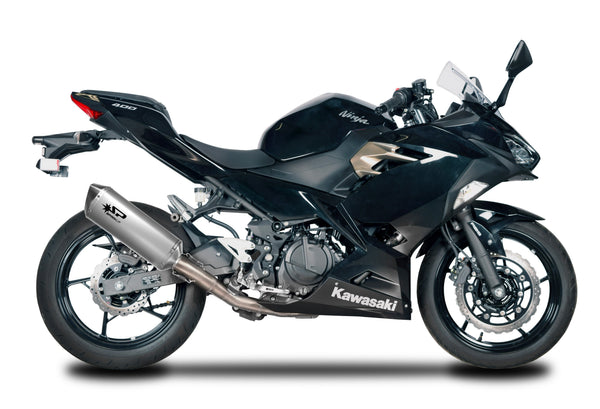Spark Exhaust MotoGP full system GKA8825T on Kawasaki Ninja 400 titanium silencer