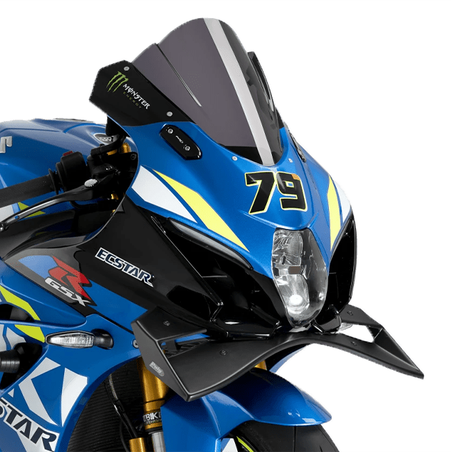 Puig GP Winglets front spoiler fitted to Suzuki GSX-R 1000 fairing