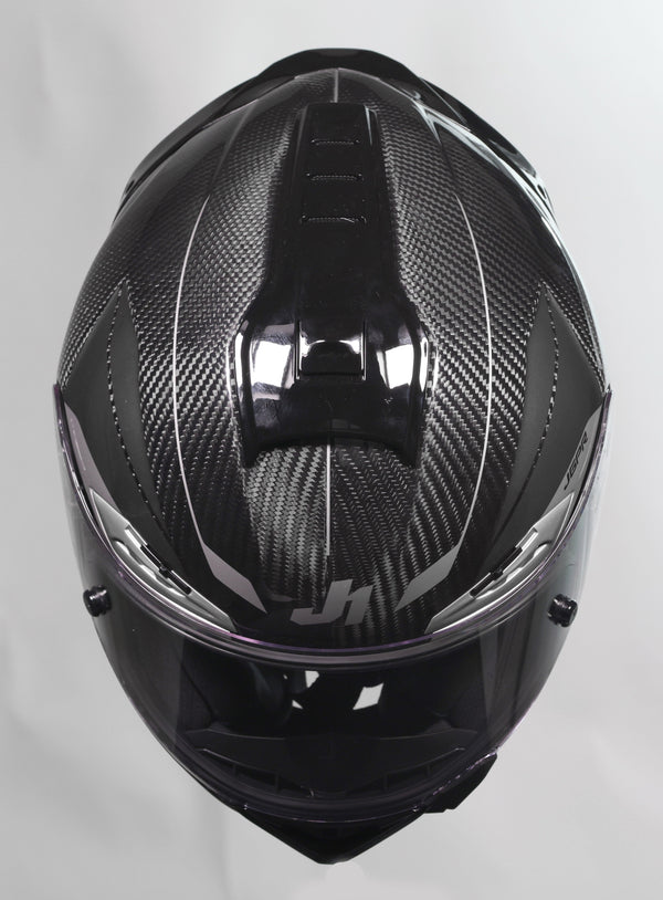 Just1 J-PGR full-face helmet in Impulse Silver and Carbon Gloss finish