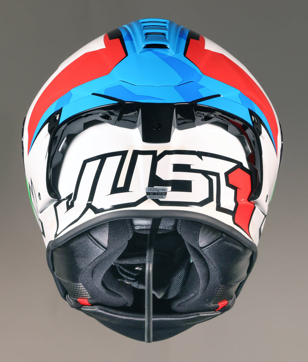 Just1 J-PGRF full-face helmet in Italia graphic, multicomposite shell