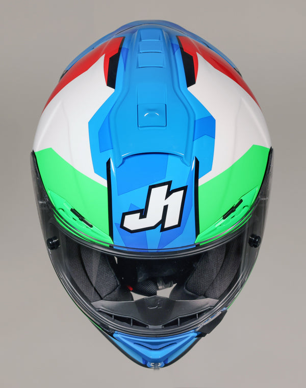 Just1 J-PGRF full-face helmet in Italia graphic, multicomposite shell