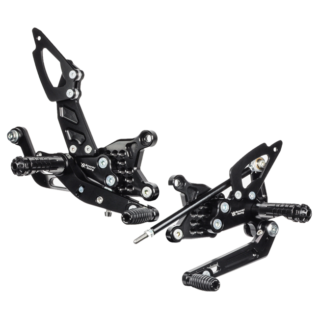 Bonamici Racing A005SR race rearsets for Aprilia RSV4 1100 Factory in machined aluminium