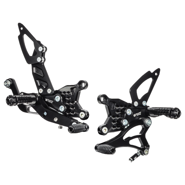 Bonamici Racing rearset system A005S for Aprilia RSV4 RR 1100 Factory 2021-2026