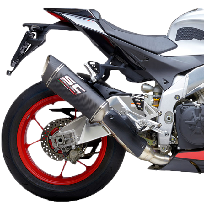 SC-Project SC1-R carbon slip-on silencer for Aprilia RSV4 RR RF 2018–2020