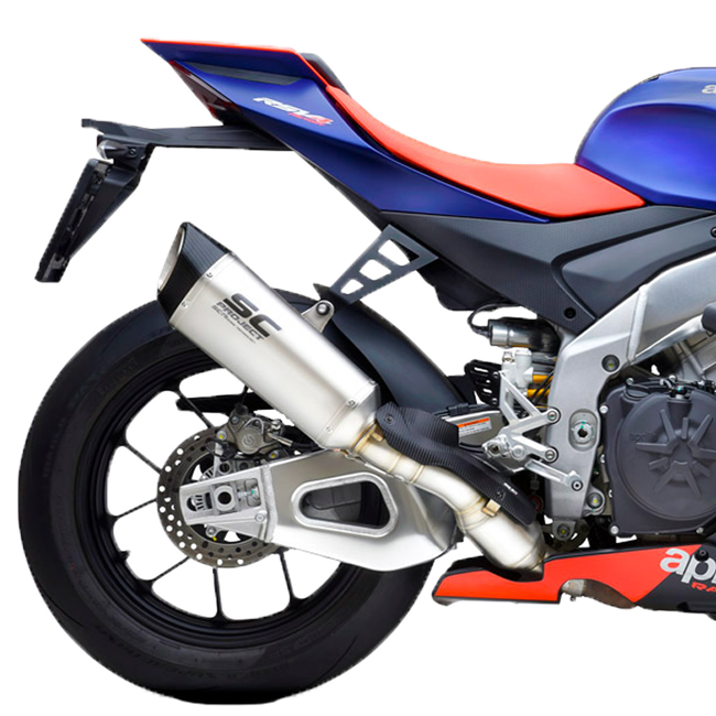 SC-Project SC1-R titanium slip-on silencer for Aprilia RSV4 1100 Factory 2021-2024 A27A-91T