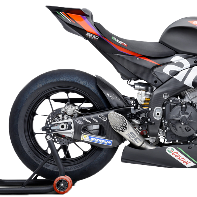SC-Project GP-22 titanium slip-on exhaust for Aprilia RSV4 1100 Factory 2021–2024