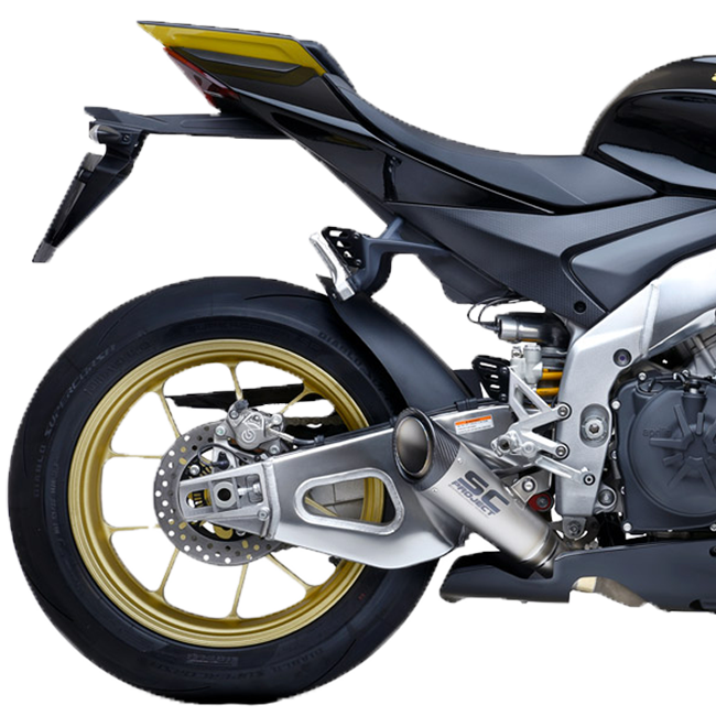 SC-Project S1 titanium slip-on silencer for Aprilia RSV4 1100 Factory 2021-2024