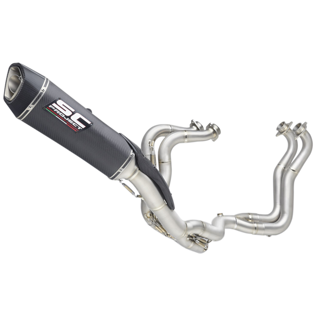 SC-Project SC1-R 250mm full titanium exhaust system for Aprilia RSV4 1100 Factory 2021-2024