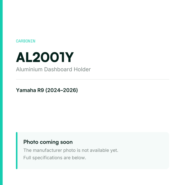 Carbonin Aluminium Dashboard Holder Yamaha R9 (2024-2026) AL2001Y — placeholder, product photo coming soon