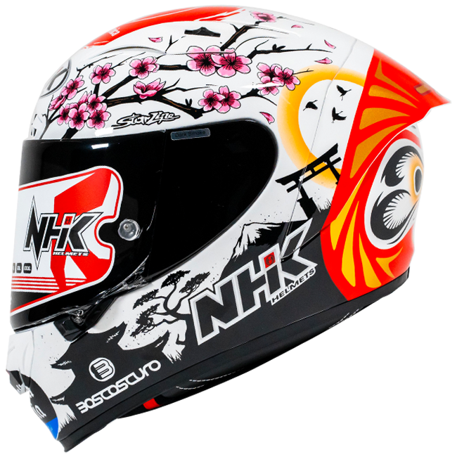 NHK GP-R Tech Race Helmet Alonso López Motegi Japan Replica 2024 in red, pink and white