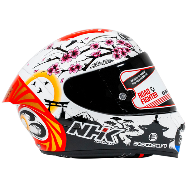 NHK GP-R Tech Race Helmet Alonso López Motegi Japan Replica 2024 in red, pink and white