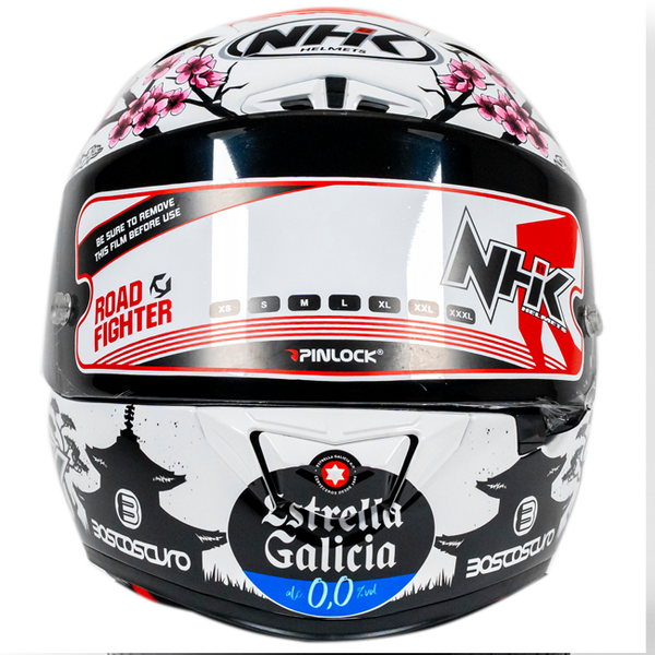 NHK GP-R Tech Race Helmet Alonso López Motegi Japan Replica 2024 in red, pink and white