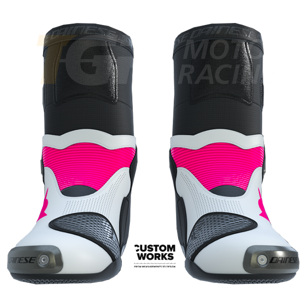 Dainese Axial 2 Air men's motorcycle boot Fuxia White Custom Works
