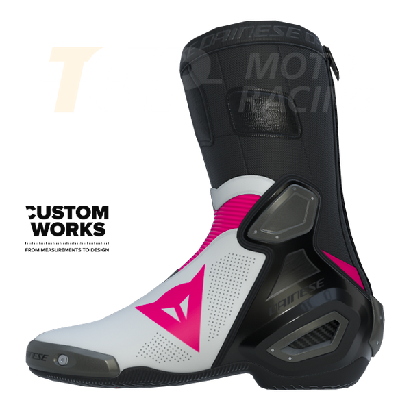 Dainese Axial 2 Air men's motorcycle boot Fuxia White Custom Works