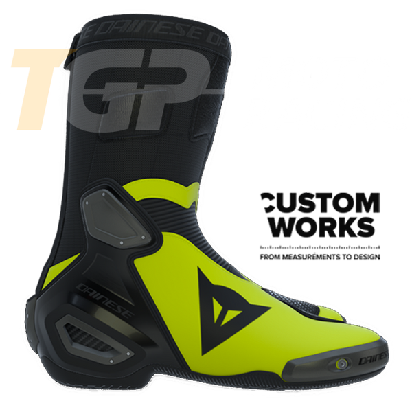 Dainese Axial 2 Racing Motorcycle Boots | Men | Fuxia / Viola / Fluo Yellow | Custom Works