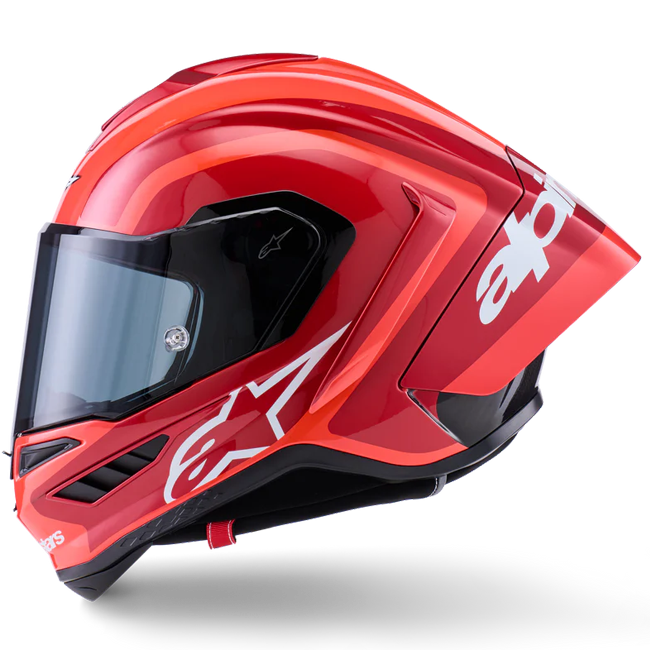 Alpinestars Supertech R10 full-face helmet in Arius Double Red Glossy finish